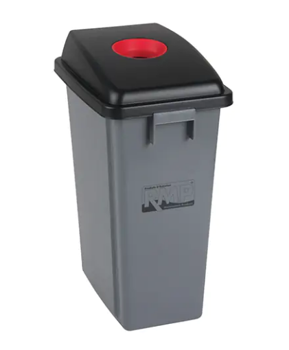 Bac à déchets et de recyclage avec couvercle de classification, Plastique, 16 gal. US JL264