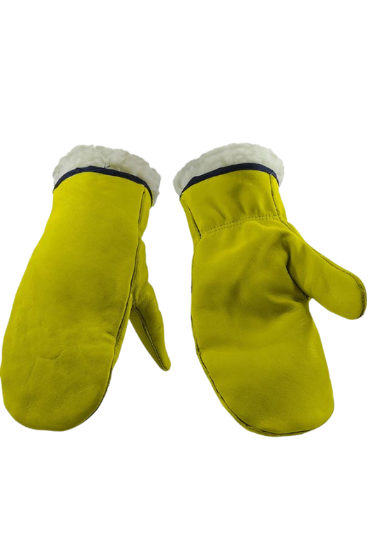 LEATHER MITT WITH REMOVABLE LINING GR:XL