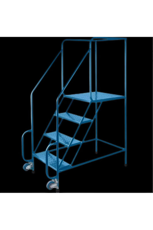 Échelles Tilt-N-Roll, Acier, 4 marches, Largeur 22", 24" p x 38" h marche palière MD604