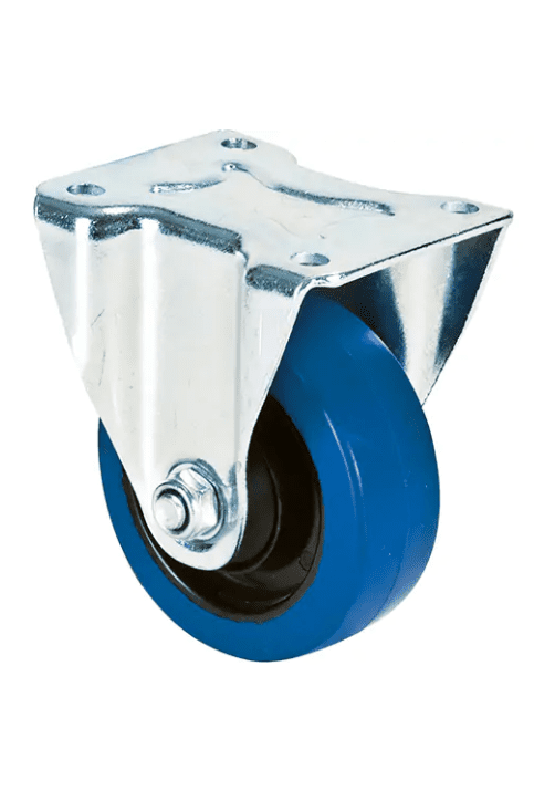 Blue Caster, Fixed, 4" (101.6 mm), Rubber, 350 lb ML334 