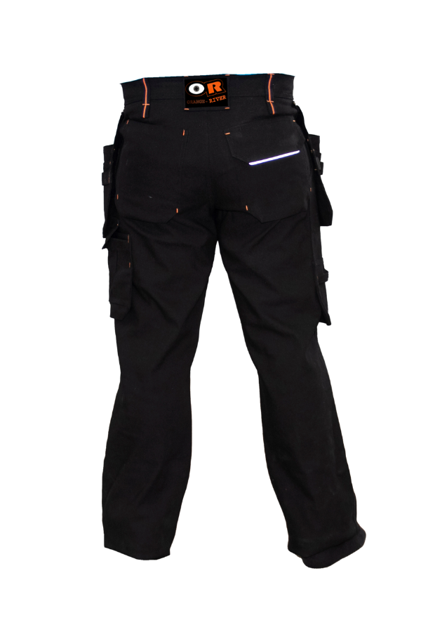 Orange and hot sale black cargo pants