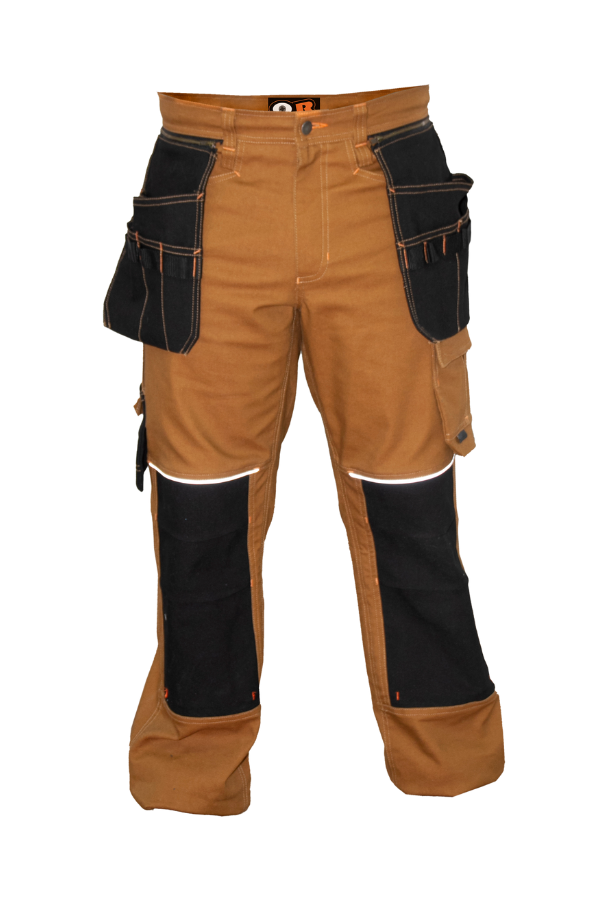 Emer ton Pantalon de pantalon de travail Pantalon Noir/Orange
