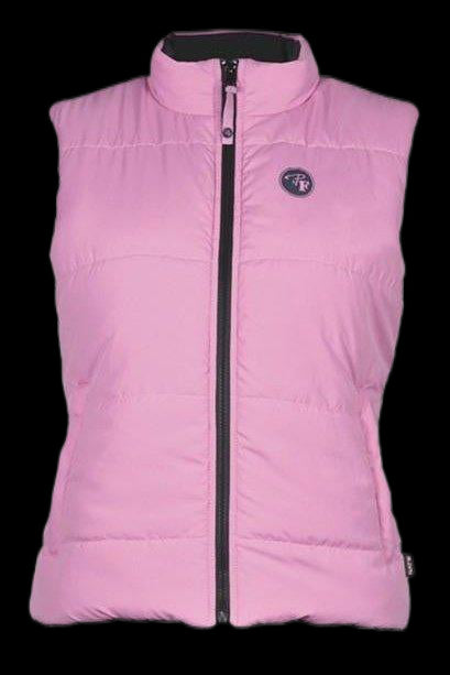 Veste isolée en polyester haute densité PF495-ROSE/NOIR