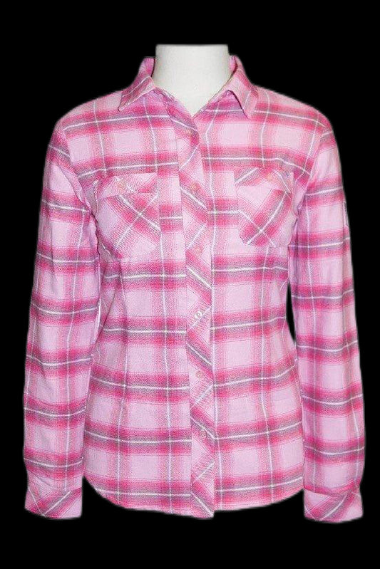 Chemise en flanelle à carreaux PF470-ROSE