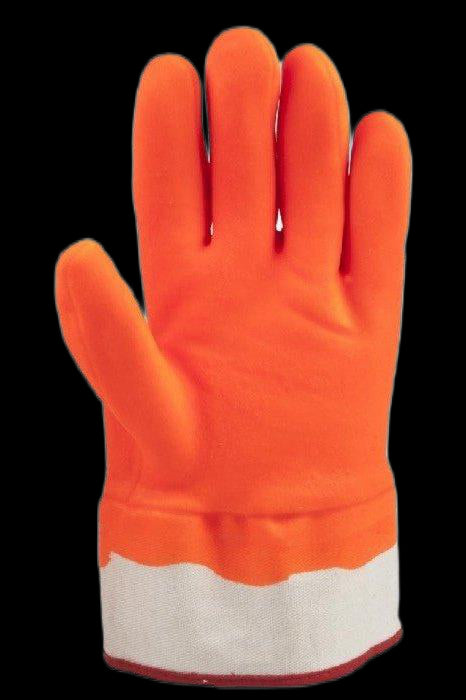 Gant PVC orange doublé hiver 7093