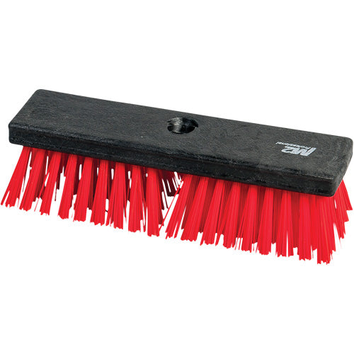 Brush with threaded hole, 10" l, Synthetic Bristles, Red JM718 