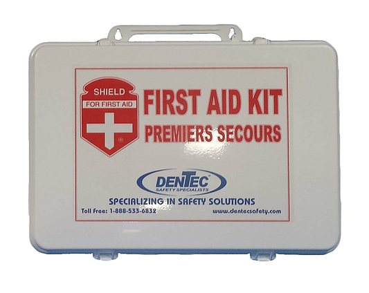 CSA TYPE 3 FIRST AID KIT SMALL PLASTIC BOX AND DENTEC REFILL 81CSA-0005-0