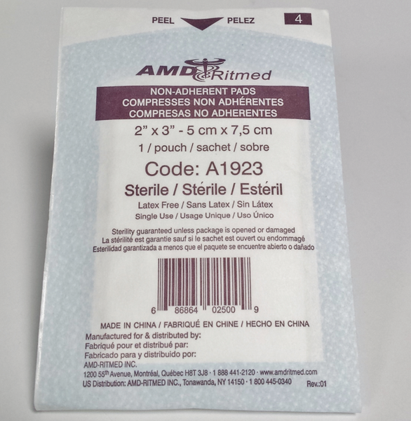 STERILE NON-ADHERENT COMPRESSES 10/PACK (2X3 IN) DENTEC 80-3288-0