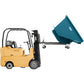 Conteneur autobasculeur, Acier, 1/2 vg³, Bleu NB949