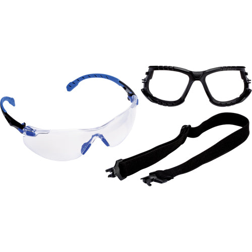 Solus Safety Glasses with Scotchgard Lens Kit, Clear Lens, Anti-Fog Coating, CSA Z94.3