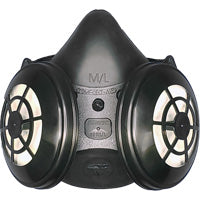 Comfort-Air® 400Nx Black N95 Half Facepiece Respirator Assembly without Exhalation Valve, Elastomer/Rubber, SGX135