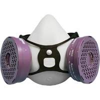 Ensemble de respirateur à demi-masque P100 Comfort-AirMD 400Nx noir sans soupape d'expiration, Élastomère/Caoutchouc, SGX137