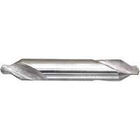 Center Drill and Countersink Combination, #3, 7/64" Small Diameter, 1/4" Large Diameter, UAP113 High Speed ​​Steel 