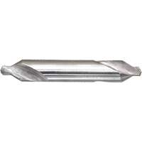 Center Drill and Countersink Combination, #1, 3/64" Small Diameter, 1/8" Large Diameter, UAP130 High Speed ​​Steel 