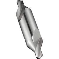 Center Drill and Countersink Combination, #00, 0.025" Small Diameter, 1/8" Large Diameter, UV138 Cobalt High Speed ​​Steel 